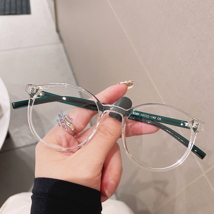 Viendo Kacamata Photocromic Anti Radiasi Minus Wanita Pria Cowok Elastik TR90 Korea Gaya Terbaru Frame Kacamata Komputer Anti Silu Blueray Sinar Matahari UV400 Kaca Mata optik-Clear