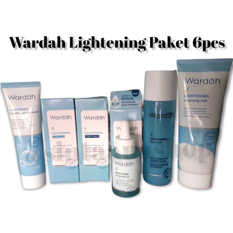 Wardah Lightening Paket Lengkap | Paket Skincare Wardah Lightening Series