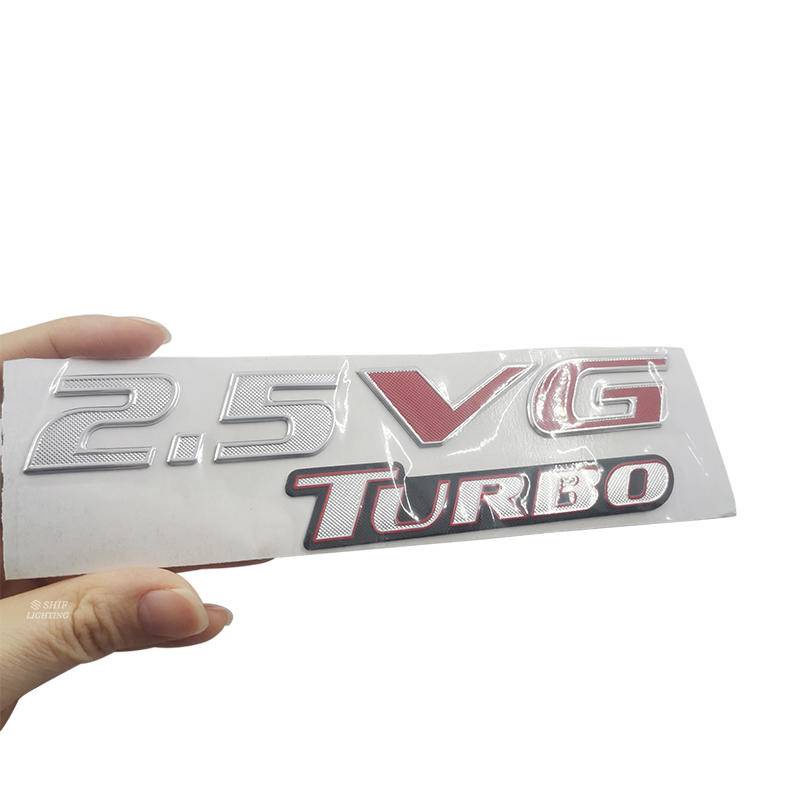 1pc Stiker Emblem Logo Turbo 2.5 Vg Bahan Abs Untuk Dekorasi Mobil Mitsubishi Pajero