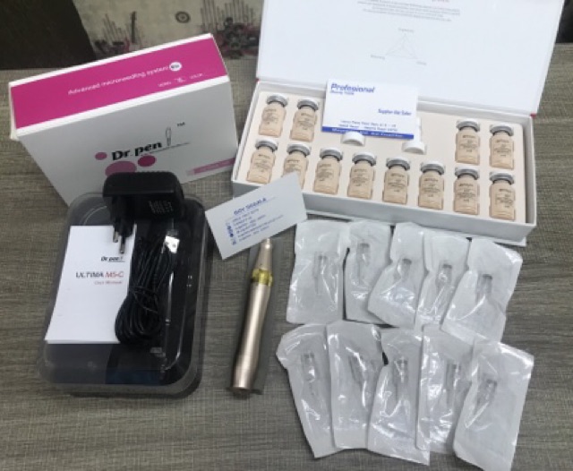 paket perawatan sulam bedak bb glow drpen m5 stayve needle nano 10pcs dr pen adapter bukan wireless