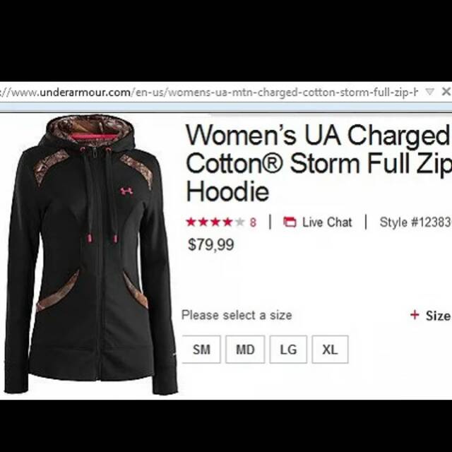 Hoodie fullziper under armour camo original