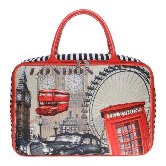 BAJ TRAVEL BAG SUPER KANVAS KARAKTER DEWASA LONDON PARIS TAS RENANG LEBARAN JINJING/ TA001