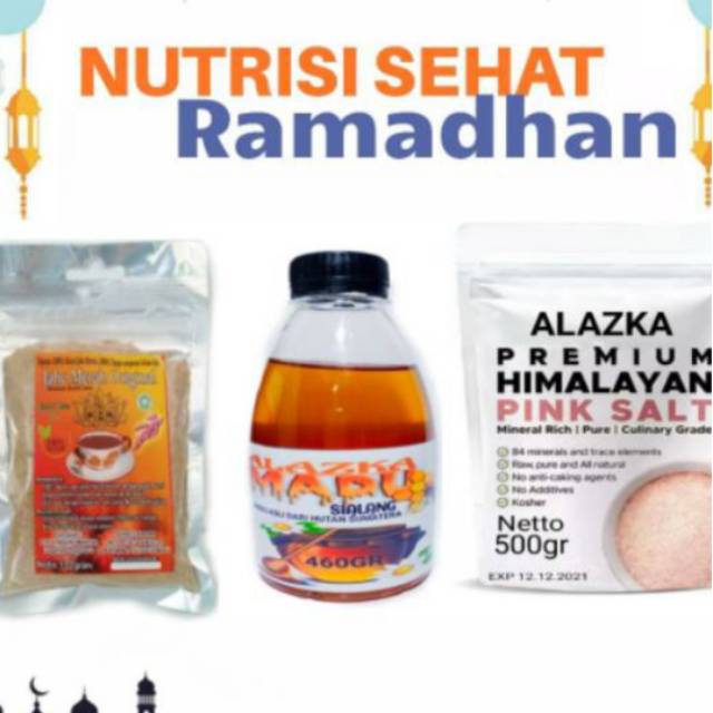 

GARAM HIMALAYA 500GR+JAHE MURNI 110GR+MADU HUTAN ASLI 460GR