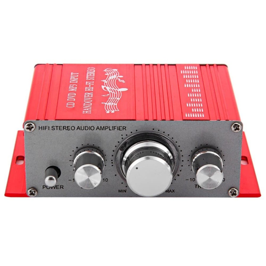 Hi-Fi Stereo Amplifier Speaker 2 channel 20W Warna Merah