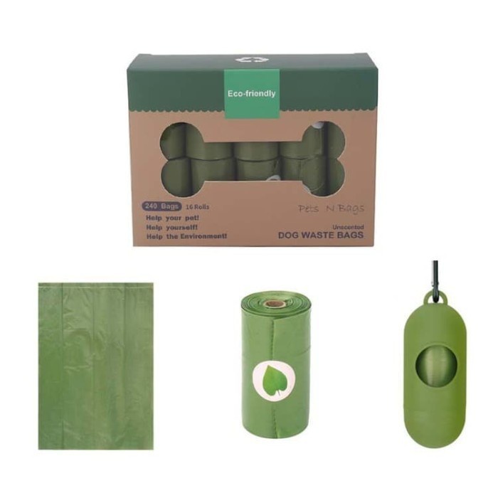 BAROKAH 1 SET 10 PCS Kantong poop Ramah Lingkungan Dog waste poop bag Eco