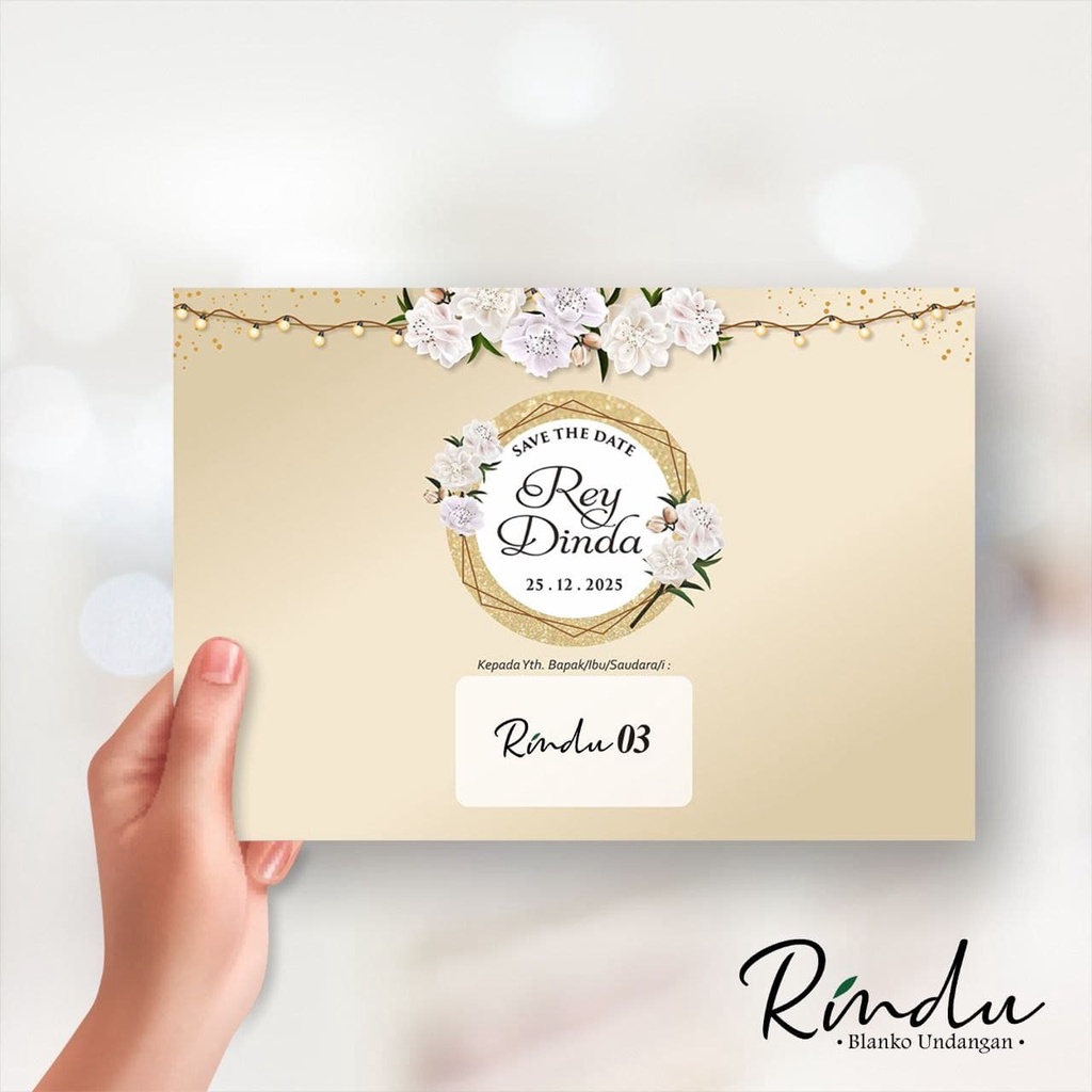 RINDU 03 / BLANGKO UNDANGAN RINDU 03 / UNDANGAN KOSONG / FREE FILE SETTING / UNDANGAN