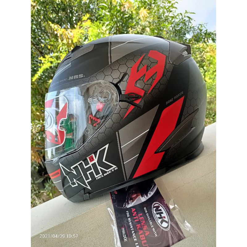 Helm NHK RX9 Navy black/red doff Double Visor