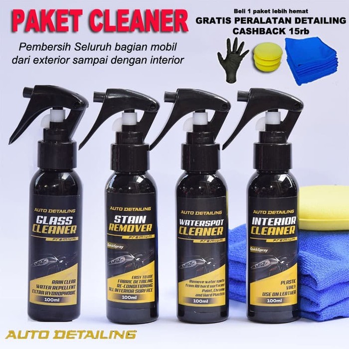 [PAKET CLEANER] Pembersih Kaca Mobil - Interior Cleaner - Pembersih Jamur Body Mobil