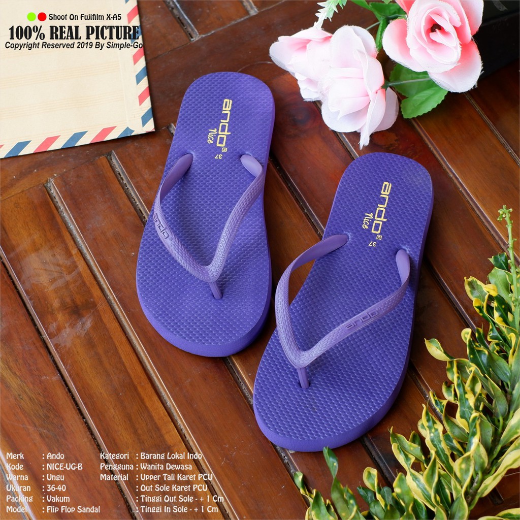 SENDAL FLAT WANITA LENTUR ANDO NICE 36-40