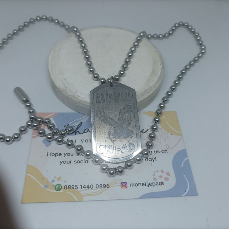 Kalung Logo Rajawali TNI AD (Stainless Asli)