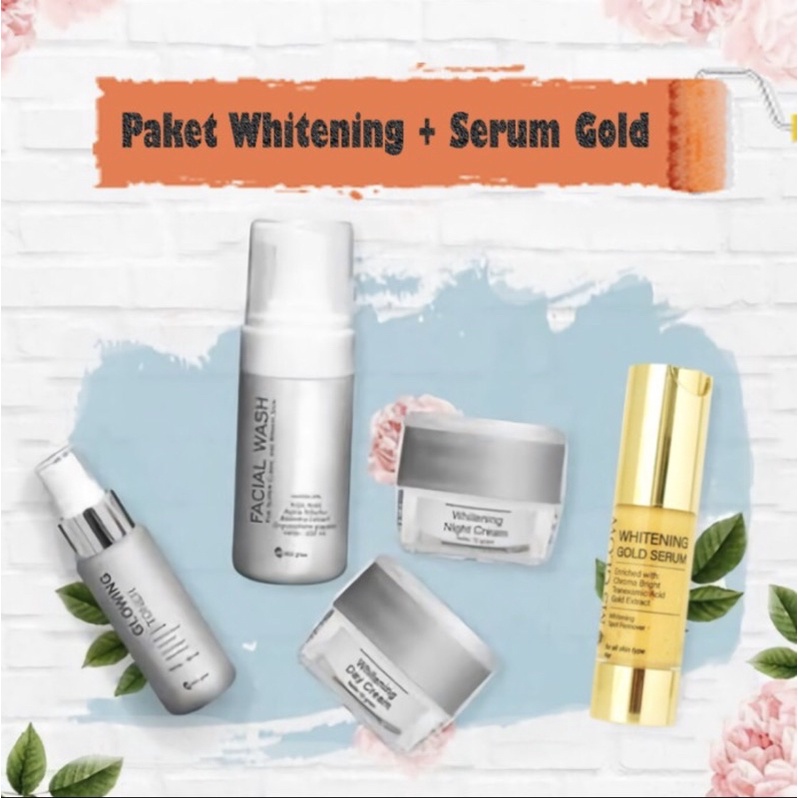 PAKET WHITENING  & SERUM GOLD MS GLOW / MS GLOW PAKET WHITENING & SERUM GOLD