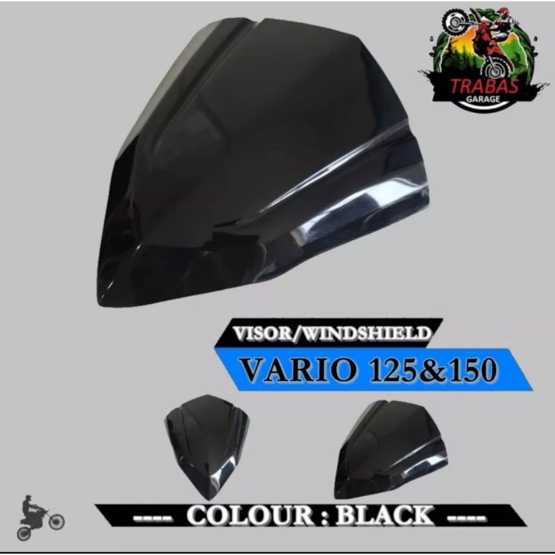 Visor vario 150 &amp; vario 125 led esp 2015 2017 -black kilat(K284)