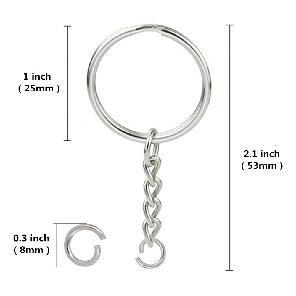 Nanas10 /20 /30 /50 /100pcs Kunci Rings Perhiasan Aksesoris DIY Dia 25mm Split Ring