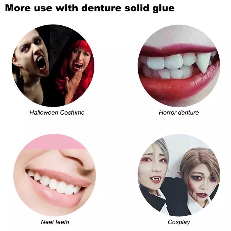 TERMURAH Temptooth DIY Temporary Tooth Repair Kit Denture Adhesive Teeth Lem Gigi Palsu Tambal Sementara Cosplay Vampir Ukuran Penambal Gigi 2 Gram 5 10 Gr