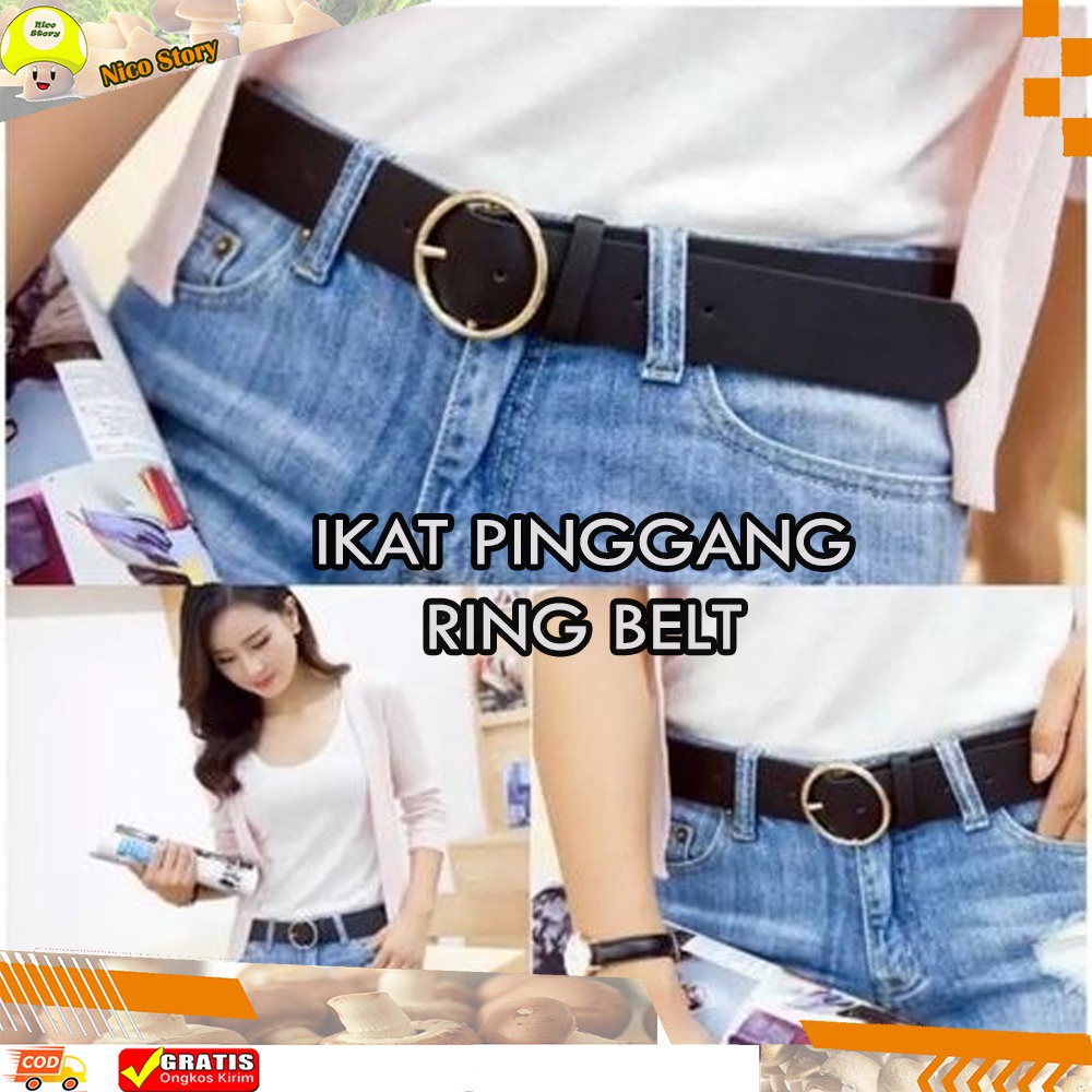 (NCS) COD RING BELT MUMER FD Ikat Pinggang Sabuk Wanita Perempuan Model Cincin