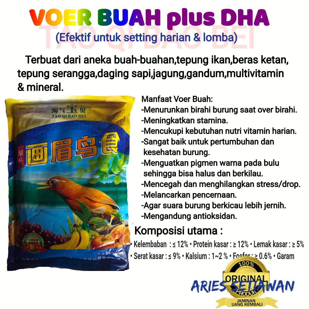 Voer Buah import untuk burung tools n parts