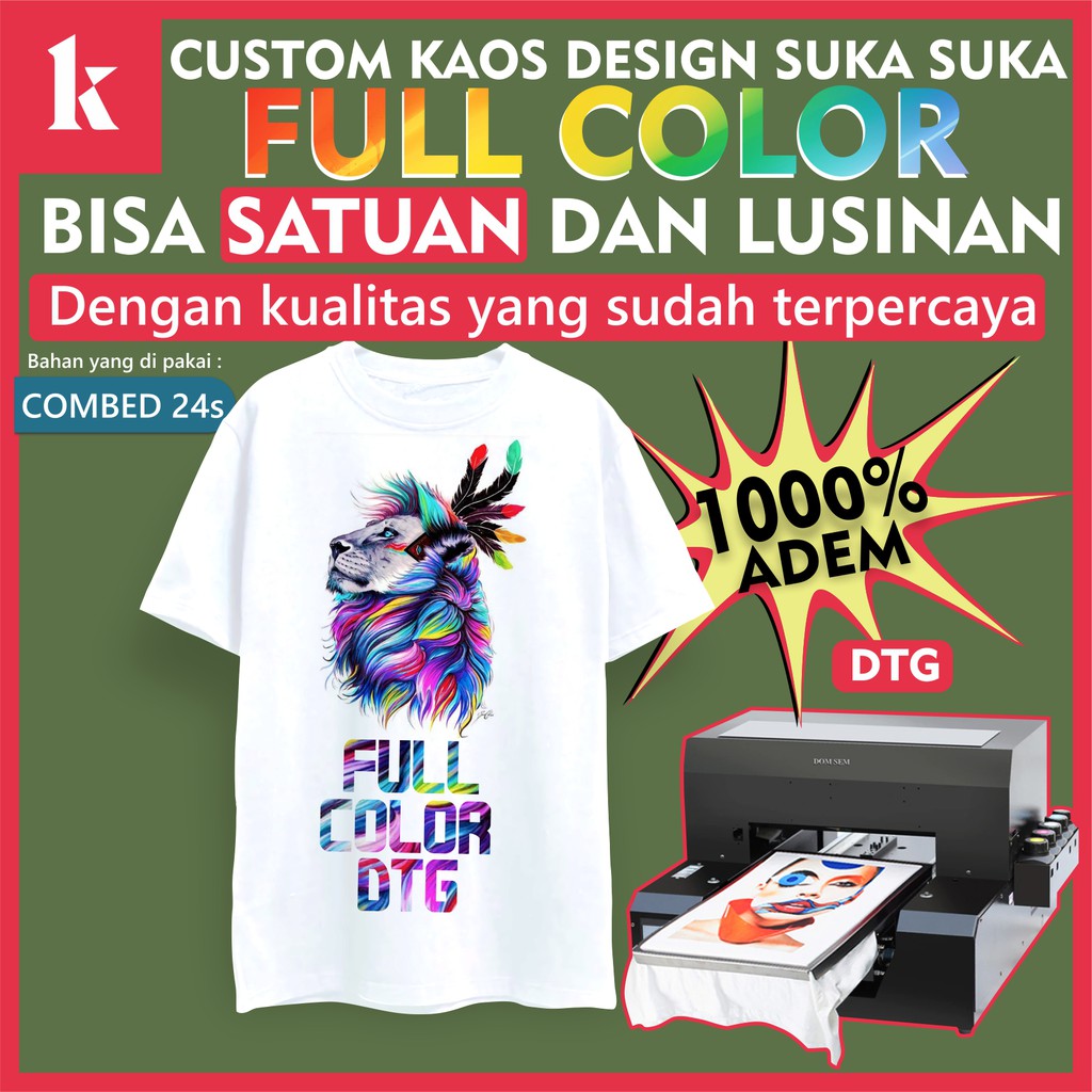  KAOS  CUSTOM SABLON SATUAN  DESIGN BEBAS BISA FAMILY 