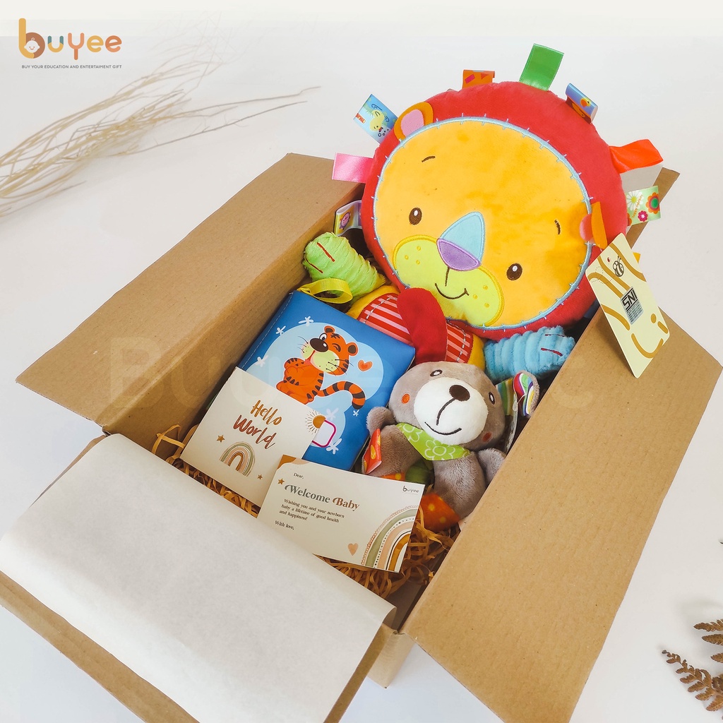 Hampers Boneka Sensory Rattle Toys | Paket Mainan Boneka Sensori Untuk Bayi 3 Bulan+