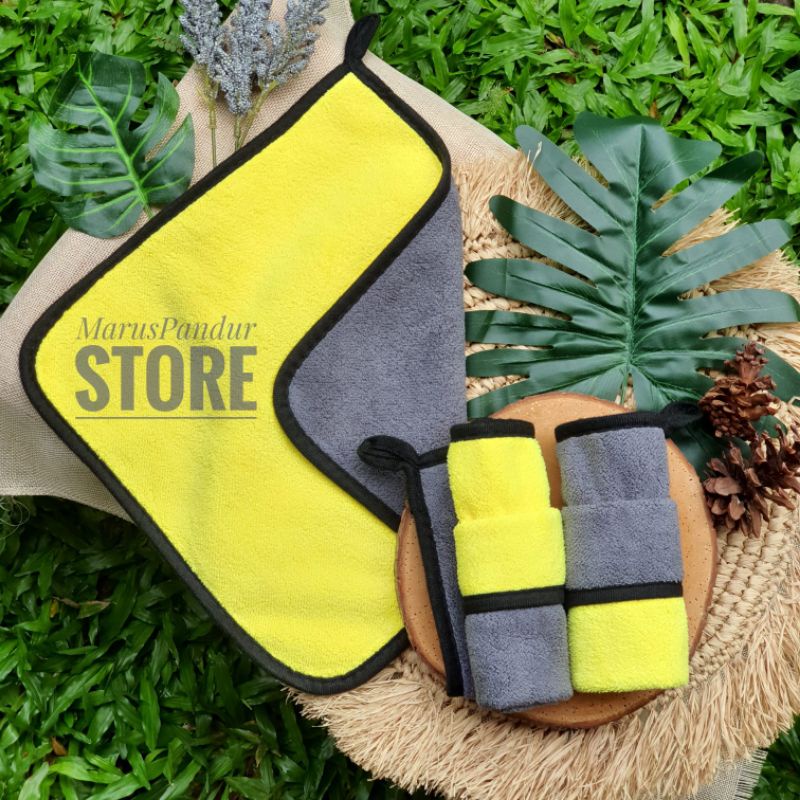 Kain Lap Microfiber Premium 2 Sisi/Kain Lap Mobil/Kain Lap Serbaguna