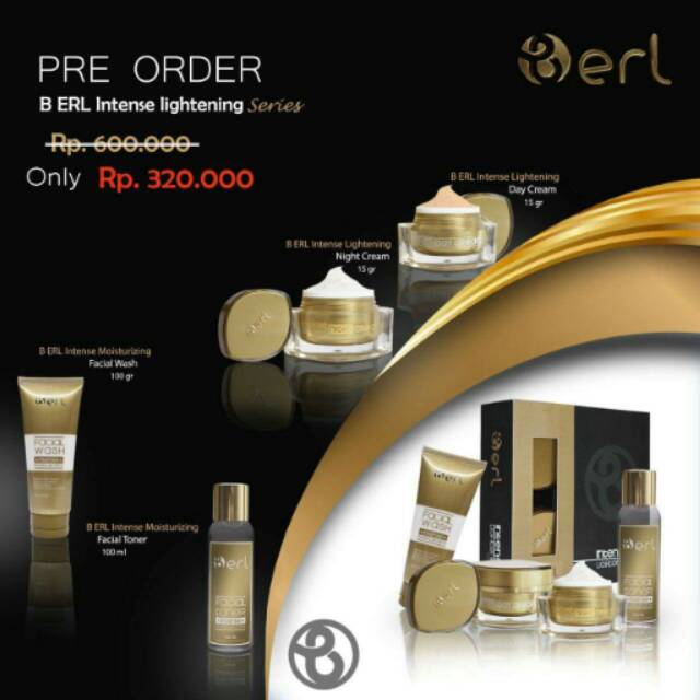 DISKON B ERL PERAWATAN WAJAH AMAN/SKIN CARE PENCERAH/CREAM PEMUTIH AMAN DAN HALAL/B ERL COSMETICS