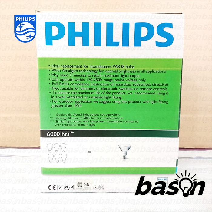 PHILIPS PAR38 18W - Lampu Sorot Hemat Energi cahaya Putih