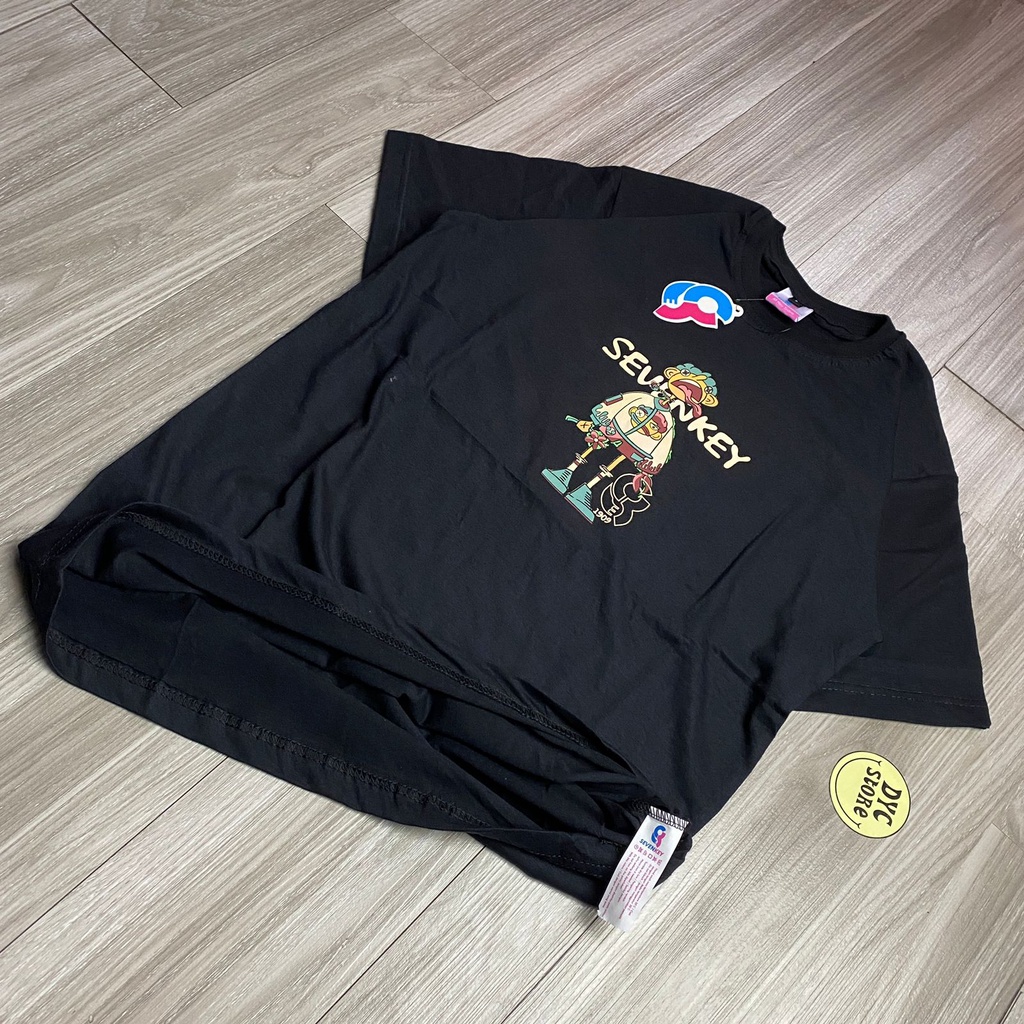T-Shirt Kaos Distro Streetwear Original Sevenkey x nextime Spesial simple art crazy prof From Bandung Kaos Oversize Hitam