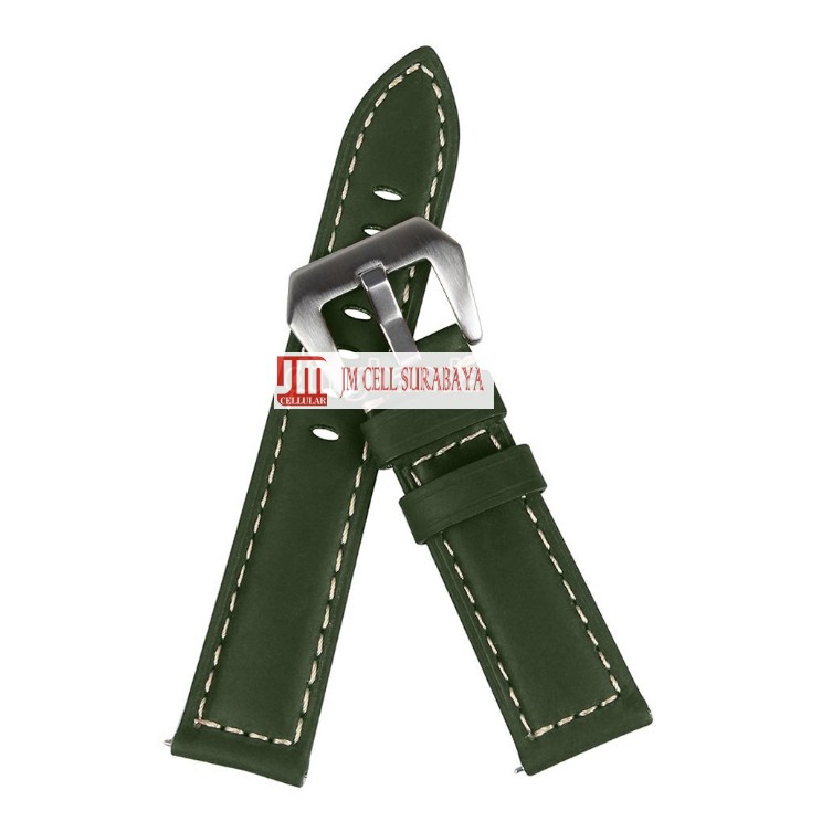 Strap TicWatch C2 Versi Black dan Silver - Tali Kulit Crazy Horse