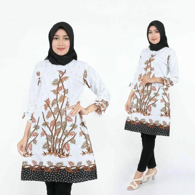 Baju Atasan fit m.L.xL.XXL .xxxL.xxxxL.xxxxxLDress Tunic SOGAN Batik Printing