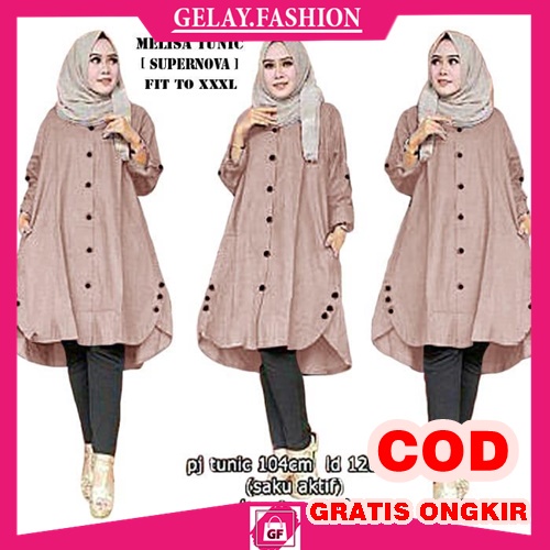 9.9 Gamis Murah MELISA BY SHOFIYA Tunik muslimah/Supernova remaja terbaru 2021/ tunik kekinian murah