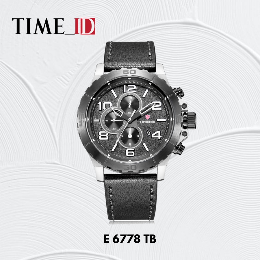 Jam Tangan Expedition E 6778 MC Silver Black Pria