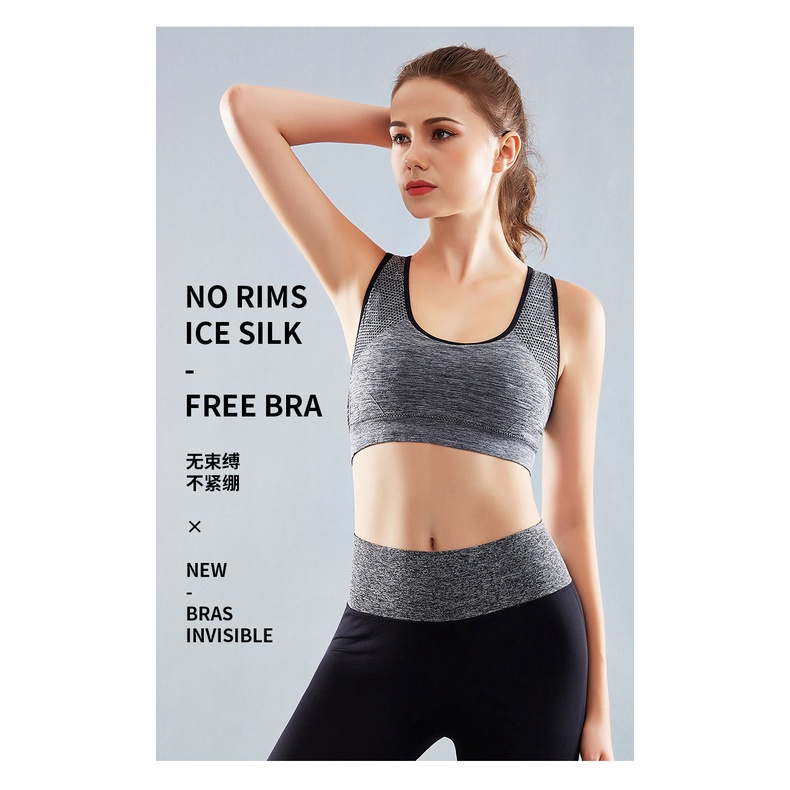 Olahraga bh Wanita Bra Olahraga Mulus Ultra Bernapas Yoga bra Tahan Guncangan Fixed Bra 628