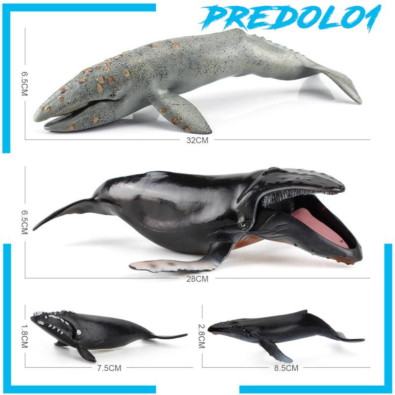 [PREDOLO1] Simulation Whale Model Toy Ornaments Crafts Teaching Aid for Girls Kids Boys