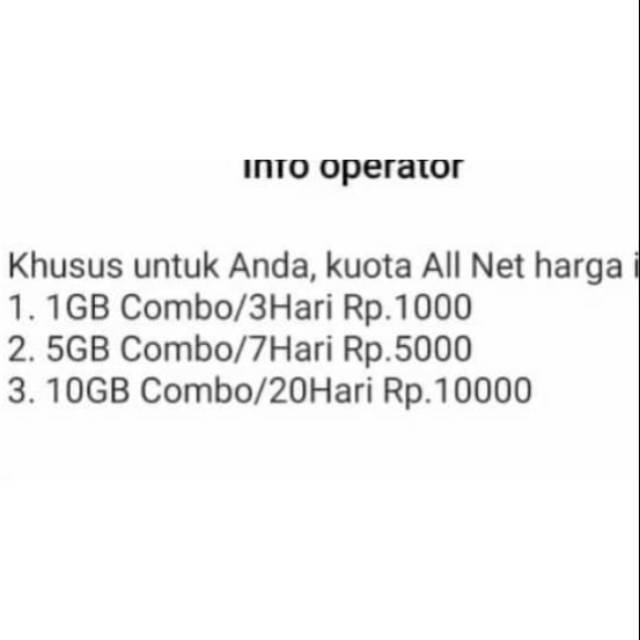 Kartu Combo sakti 10 gb pulsa 10000