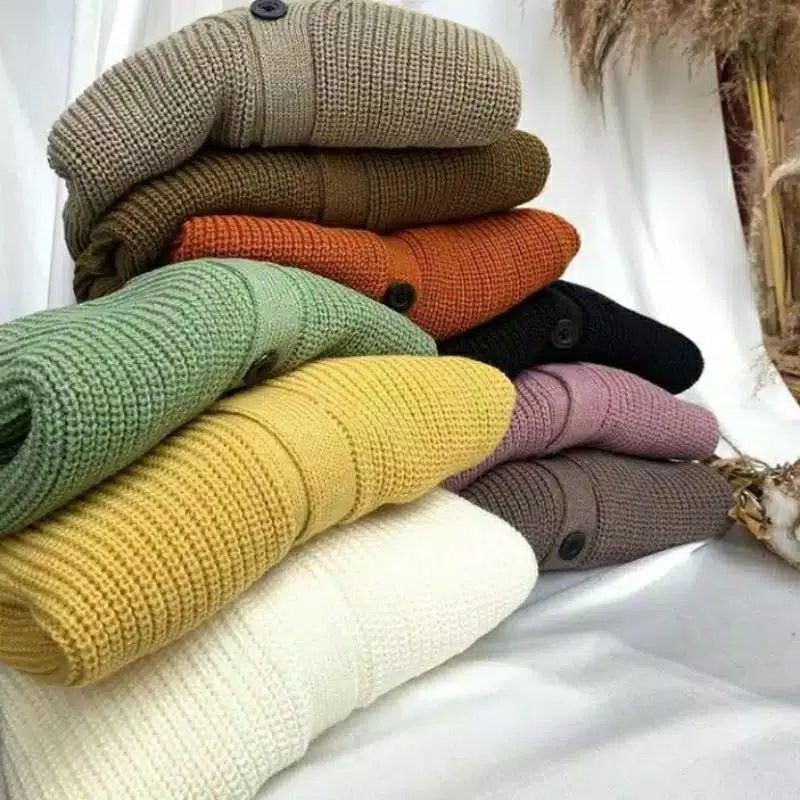 CARDIGAN RAJUT WANITA / ELLENA CROP CARDYE12 GET/ MIDI KARDIGAN / KARDIGAN RAJUT PREMIUM / BASIC CARDIGAN