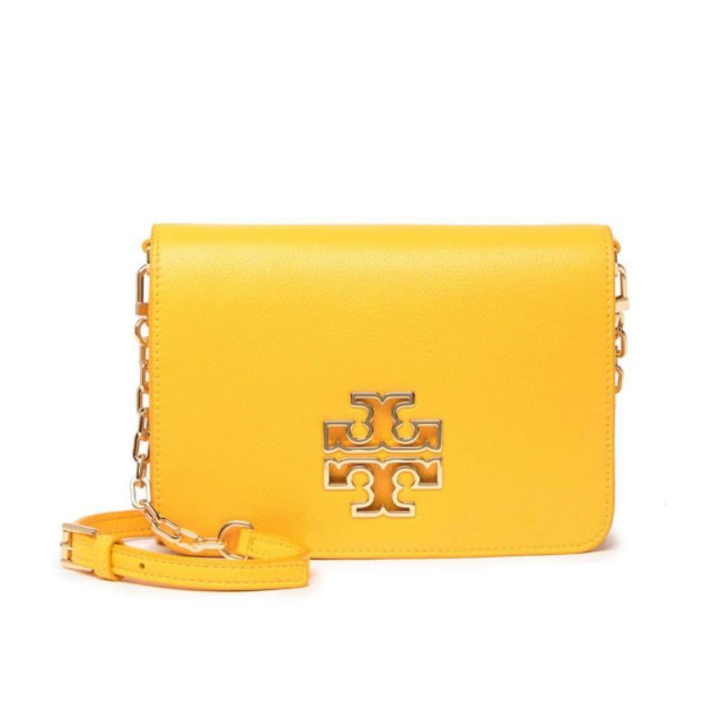 TB Britten Pebbled Leather Combo Crossbody Cassia