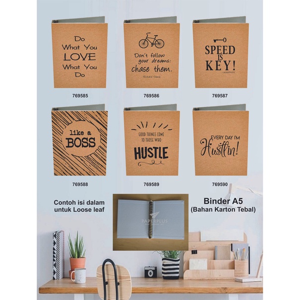 

Binder A5 / Binder Note A5 / Kraft / Set 3027