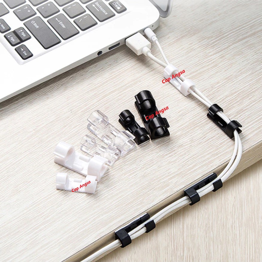 CABLE CLIP KABEL KLIP ORGANIZER JEPITAN HOLDER PERAPIH KOMPUTER TV HP LAPTOP PENJEPIT KABEL TEMPEL