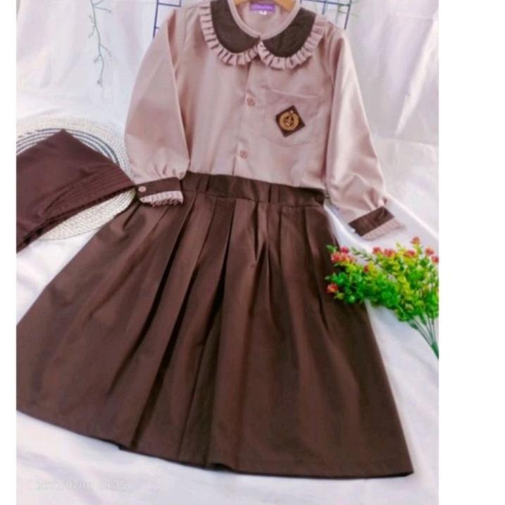 Recomended Baju Gamis Seragam Sekolah SD Anak Perempuan / Seragam Merah Putih & Pramuka