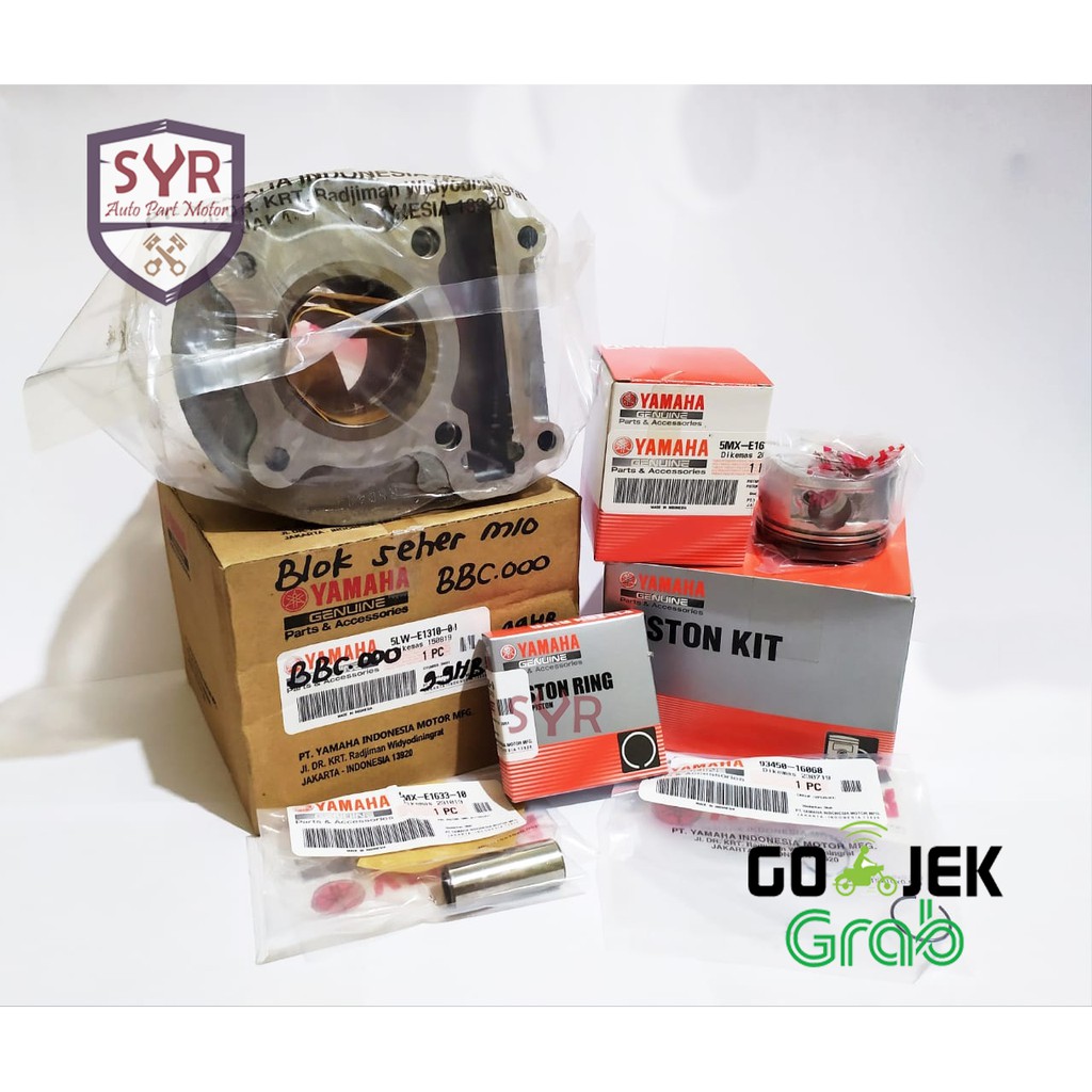 BLOK SEHER + PISTON KIT Mio Sporty Mio Smile Mio Soul Ori YGP 100% UANG KEMBALI