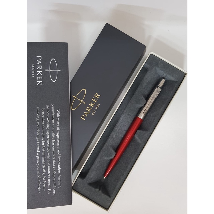 

Pulpen Parker New Jotter Kensigton Red ( Merah ) CT ( Klip Silver ) promo