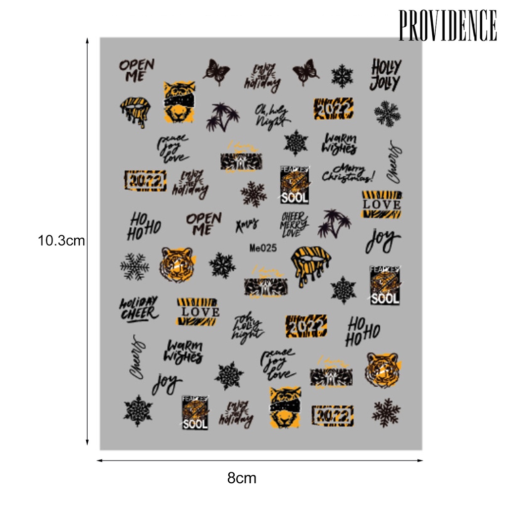 Providence Stiker Kuku Motif Kartun Harimau / Tahun Baru Imlek Untuk Manicure / Nail Art