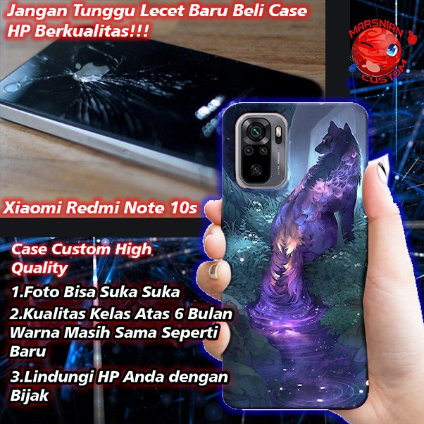 Case Custom Xiaomi Redmi Note 10s Kualitas High Grade Gambar Sendiri / Luxury Glass Case Redmi Note 