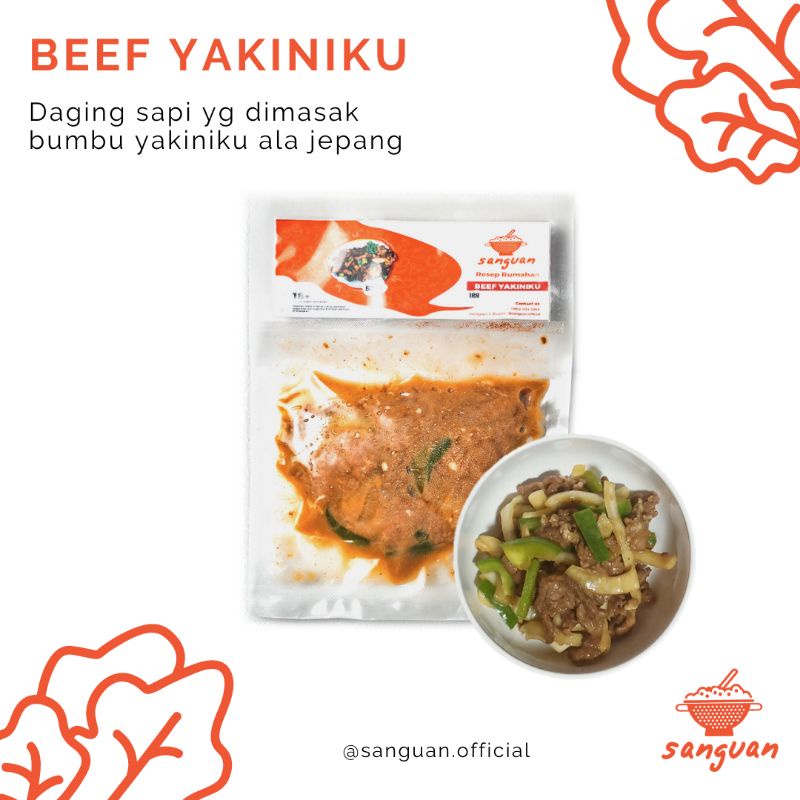 

SANGUAN BEEF YAKINIKU 100g Frozen Food Makanan Cepat Saji Instant