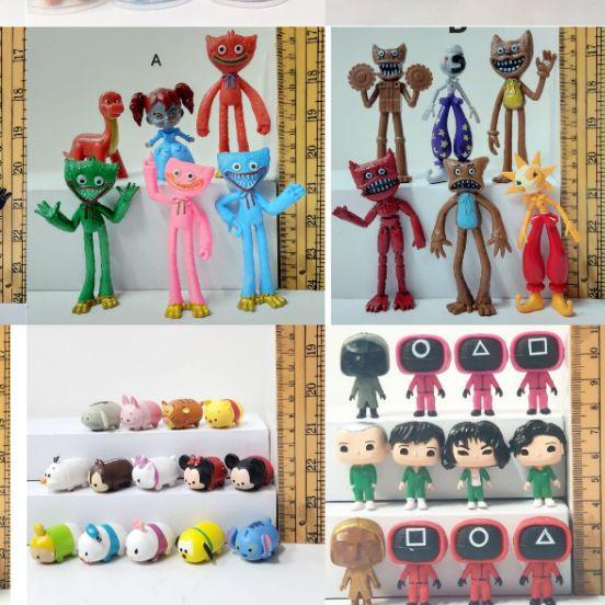 Action Figure Pocoyo Oddbods Siren Head Squid Game Korea Huggy Wuggy tsum tsum Pajangan Mainan Toppe