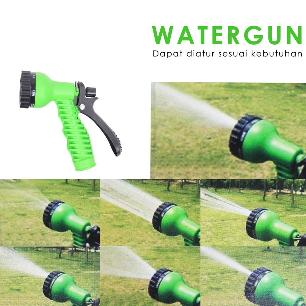 SELANG AIR DAN KERAN SEMPROT LURUS UKURAN 1/2 5/8 – 15 METER / GARDEN HOSE SPRAY / SELANG AIR ANTI LUMU