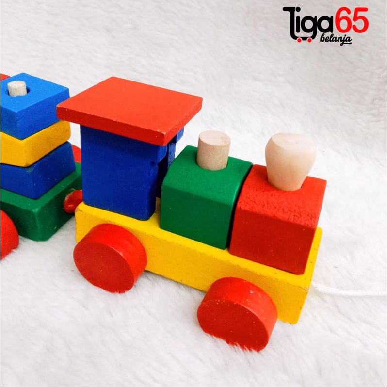 365 Mainan Edukasi Maenan Kayu Wooden Train Set / PUZZLE KAYU PZ161