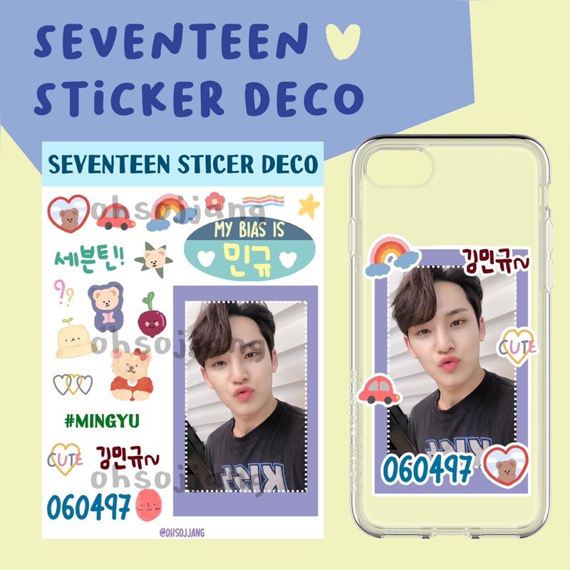 SEVENTEEN CUTE STICKER DECO CARAT LUCU STIKER