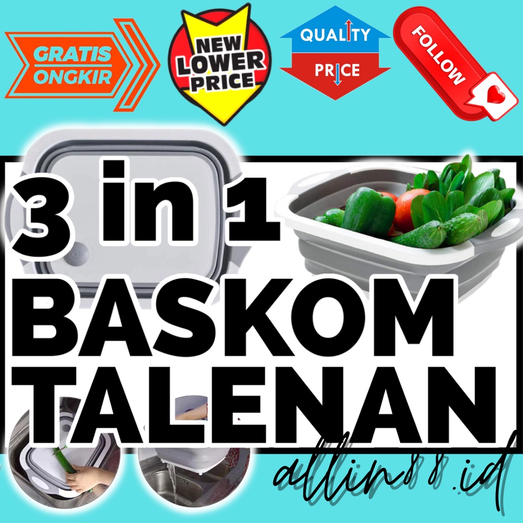 BASKOM TALENAN BASKOM LIPAT BASKOM LIPAT PORTABLE BASKOM BESAR LIPAT TALENAN BASKOM PLASTIK FOLDABLE
