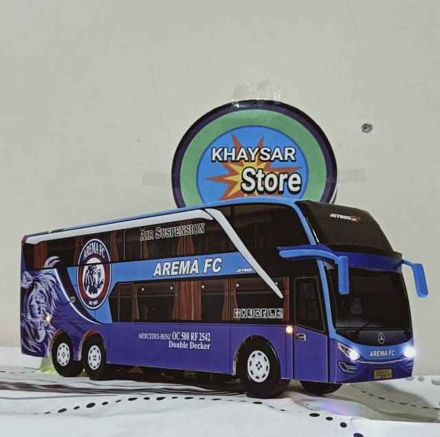 Miniatur bus bis AREMA DOUBLE DEKER PLUS LAMPU