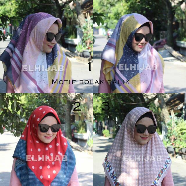 Kerudung Deenay KW premium / segiempat voal motif bueno